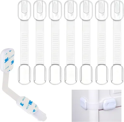 8 Piezas Cerraduras de Seguridad para Niños, contra niños, Seguros para Cajones Bebes Ajustables Cierre de Seguridad Multiusos - Mejor Oferta