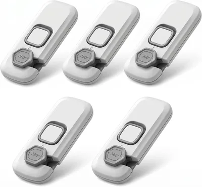 5 Pcs Candado Para Refrigerador, Seguros Para Puertas y Cajones Bebé con Adhesivo 3M, Cerraduras de Seguridad para Niños, Cierre - Mejor Precio