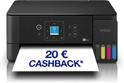 Epson EcoTank ET-2922 | Für geschäftige Haushalte | Wi-Fi | A4 | Drucken, Kopieren, Scannen | LC-Display | AirPrint kompatibel | Kompakt | 36% Rabatt