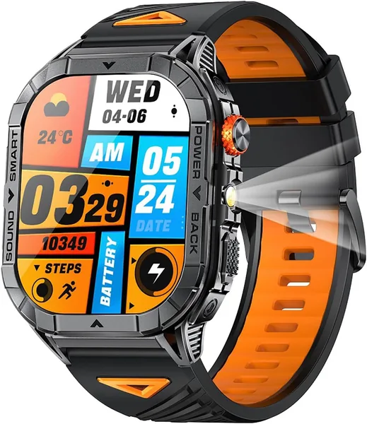 Smart Watch Men Women 2.13' AMOLED Military Grade iOS Android