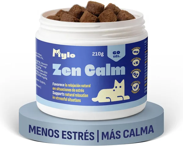 MYLO Calmante para Perros - Alivio de Ansiedad por Separación, Fuego Artificial y Tormentas - Alternativa a Feromonas