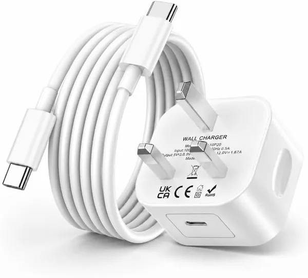 30W iPhone Fast Charger, 30W USB-C Charger Plug Power Adapter with 2M USB‑C to C Charging Cable, for