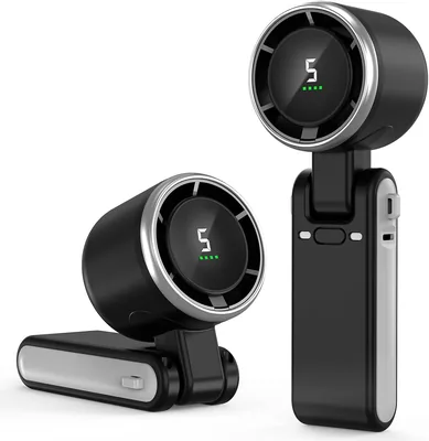 KARFUN Handheld Fan, 180° Falten Mini-Lüfter, 12.000 U/min Tischlüfter mit Turbo, 12 m/s Starke Luftströmung, 8 Stunden Akku