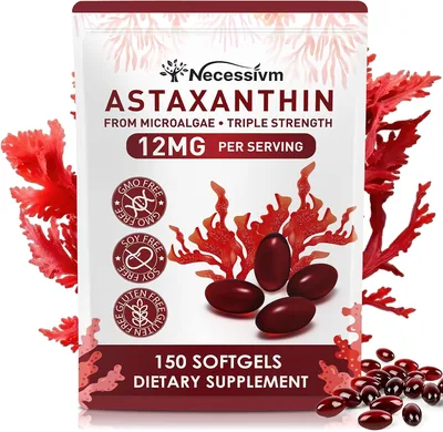 Necessivm 12mg Astaxanthin Softgels - 5 Month Supply Best Deal