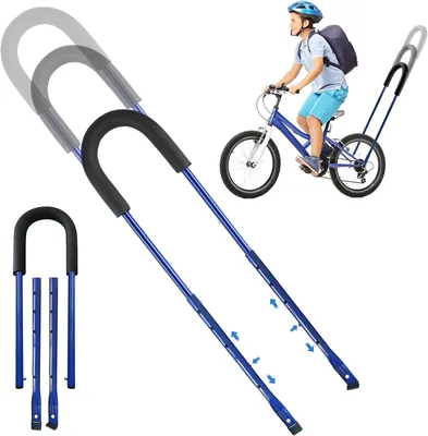 BYZESTY Cykelfärdfack för barncyklar, glidande rail, pushbar, tandempol, universell - Best Deal