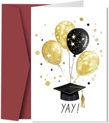 Graduation Card 2026 Class of 2026 - Black & Gold
