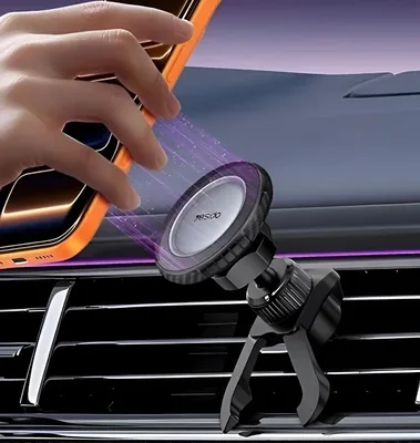 Magnetic Car Air Vent Phone Holder 360° Rotating MagSafe Compatible Mount