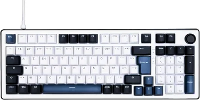 G-Lab Keyz Elite 400 HE BW - 96% d'éclairage RGB magnétique pour jeux | AZERTY FR, commutateurs magnétiques à effet Hall, format 96%, USB