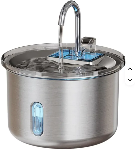 Stainless Steel Pet Fountain 2L Quiet Automatic Filtration for Cats Dogs Birds Rabbits Best Deal