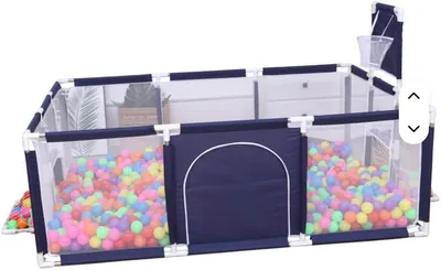 Vista Baby Playpen: Foldable Indoor Play Fence with Ball Pit - 120cm x 220cm