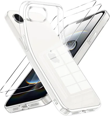Coque Viojrlra pour iPhone 17e/iPhone 16e - Transparent, Silicone TPU Doux, Protection Contre les Chocs et Rayures