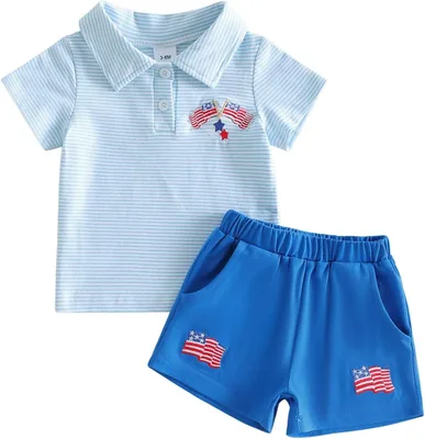 Sprifallbaby Baby Boy 4th of July Outfit