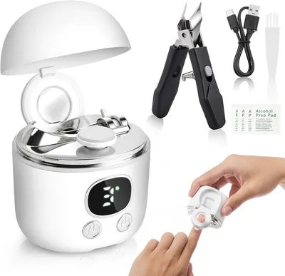Lictin Set Tagliacuniglie Elettrico per Unghie, Multifunzione, Colore Bianco | Best Deal