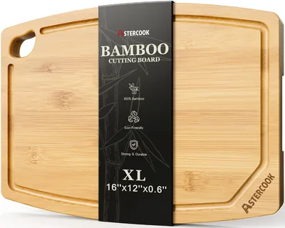Astercook Bamboo Cutting Board 16x12 Inch