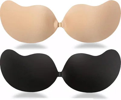 2 Pair Sticky Bra Strapless Adhesive Invisible Push Up Lift Bra for Women, Reusable Self-Adhesive Bras