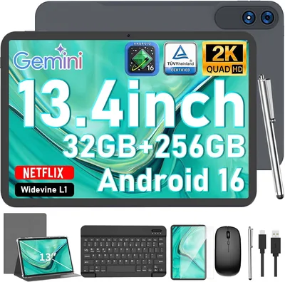 13 Inch Tablet - Gemini AI, 8-Core, 10000mAh