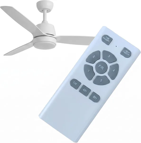 Mando a Distancia de Pl stico para Ventilador de Techo Iluminado, Tecnolog a de Frecuencia Variable, Accesorio Compatible con Modelos G DJ SQ Blanco