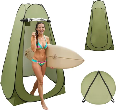 Tente de douche de camping LENJKYYO - Cabine pliable anti-UV et toilette portable pour la randonnée, la plage, la pêche, le changement