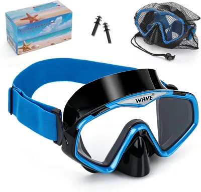 Elastische Knitajg Tauchbrille PRO - Anti-Beschlag Panorama-Linse für Schnorcheln, Schwimmen, Tauchen Best Deal