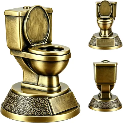 YUJUE Gold Toilet Bowl Trophy - 6 Inch