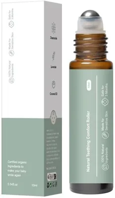 Rodillo de dentición Obvira con aceite de manzanilla y rosa - 14% Descuento