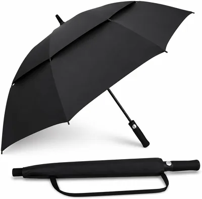 Paraguas de Golf Grande 60 Pulgadas con Protección UV y Resistencia al Viento, 8 Varillas para Mujer - Mejor Oferta