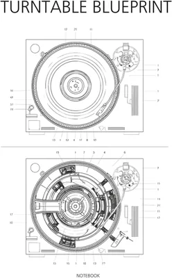 Turntable Blueprint Notebook - Best Deal