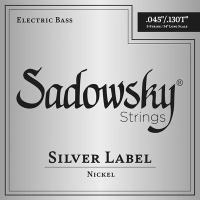 Sadowsky サドウスキー SBCN45B ニッケル シルバー ラベル 5弦 エレキベース 弦 45-130 (ベストディール)