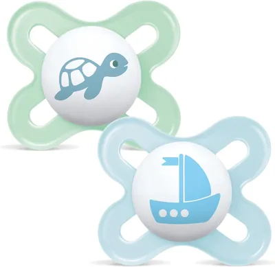 MAM Baby Original Pacifier, SkinSoft Silicone Orthodontic Soother, Extra Small 0-2 Months