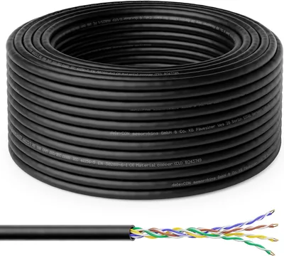DeleyCON 10m CAT6 Utomhus Installationskabel Network Cable 1000 Mbit GIGABIT - Kopper (CU) Solid Installationskabel LAN Ether Best Deal
