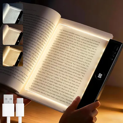 Luz Plana para Libros Protección Ocular, Lámpara Lectura Cama (Negro) | Mejor Oferta