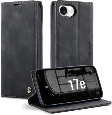 Ottcooed Fallt för iPhone 17e, Premium PU Leder Flip Leather Foldable Protective Case Wallet [Holster med Flap, Magnetisk, C