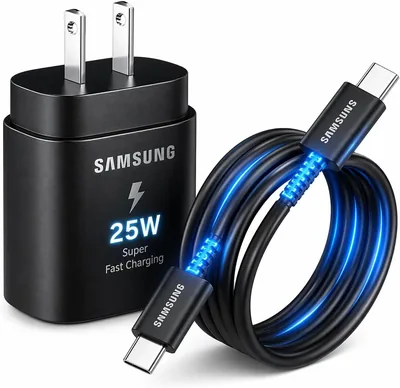 Carga-DOR Samsung Original, 25W, Incluye Cubo y Cable, Carga Rápida