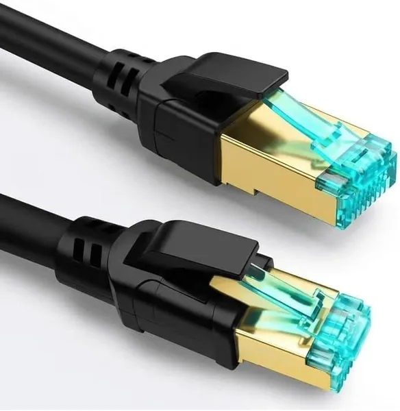 كابل إيثرنت Cat8 من EpicArma، 20 متر، 40 جيجابت في الثانية، محمي S/FTP، مقبس RJ45 مغطى بذهب 24 قيراط، سلك LAN عالي السرعة، مناسب للمكاتب والمنازل