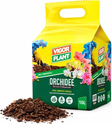 10 Litri Terriccio Professionale per Orchidee con Aghi di Pino, Fibra di Cocco e Peat Balte - Sostrato Aerato e Drenante per Epiphite