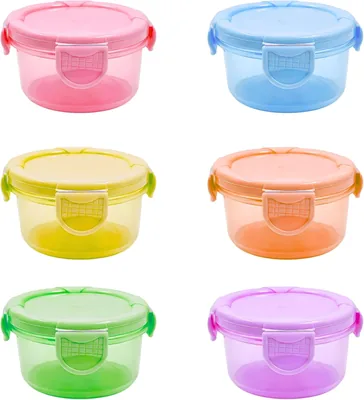 VIO® 6 PCS Colorful Plastic Food Storage Containers with Lids - Best Deal