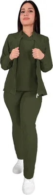 Conjunto Uniforme Quirúrgico de 3 Piezas para Mujer - Pantalón, Filipinas y Chamarra SEA BRAZIL Antifluidos de Alta Protección - Mejor Oferta