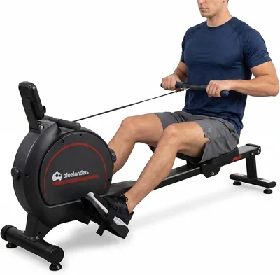 Bluelander Máquina de Remo con Resistencia Magnética 16 Niveles, Pantalla LCD Tiempo Distancia Calorías SPM - Remadora para Ejercicio, 19% Off