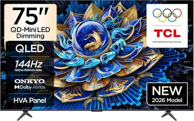 TCL 75T8D 75" Smart TV 4K QD-Mini LED HDR Gaming TV, 10% Off