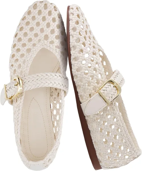 CUSHIONAIRE Wit Hand Woven Womens Flats