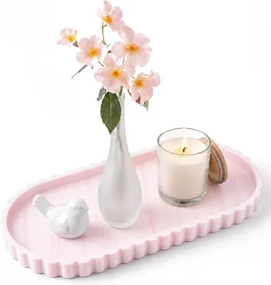 METEOROCK Silicone Bathroom Tray - 12''x5.3'' Oval Vanity Tray