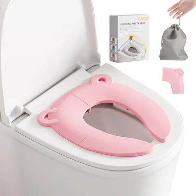 Asiento Entrenador para Baño para Niños, Plegable con Protección Contra Salpicaduras y Alfombrilla, 10% de Descuento
