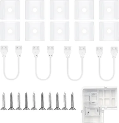 Lamomo COB LED Streifen-Stecker-Set, 10 mm breit, 2-Pin, L-Form, 4x Erweiterungsdrähte 18 cm, Best Deal