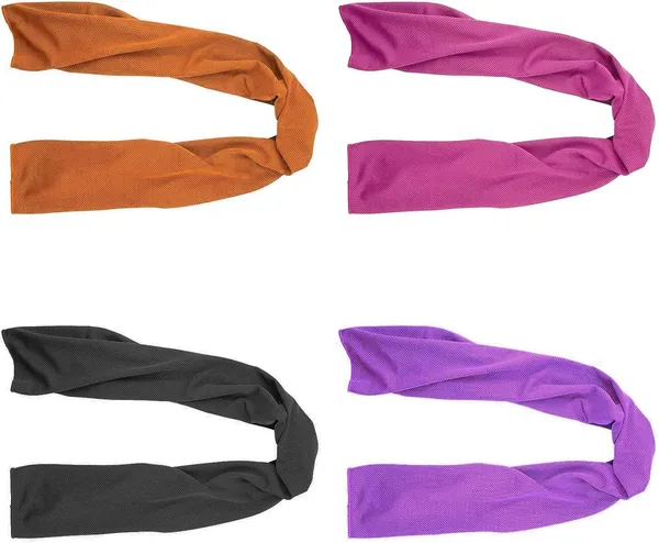 XIABYAYU 4x Serviettes de Refroidissement, 100 x 30 cm, Séchage Rapide en Microfibre, Serviette Glace pour Sports, Fitness et Yoga - Meilleure Affaire