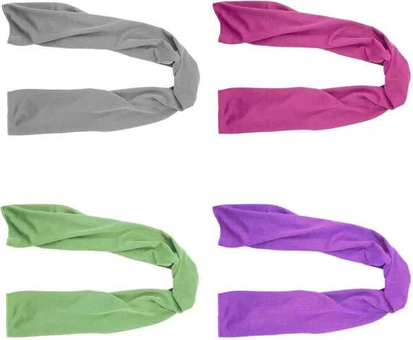 XIABYAYU 4x Serviettes de Rafraîchissement, 100 x 30 cm, Serviette Microfibre Rapide Séchage, Serviette Glace, Idéale pour Fitness, Sport et Yoga - Meilleur Prix
