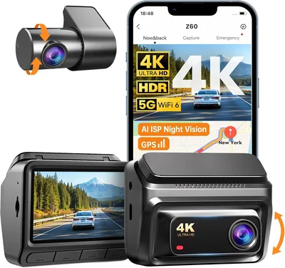 DDPAI Dash Cam 4K+1080P Front & Rear Camera, 22% Off