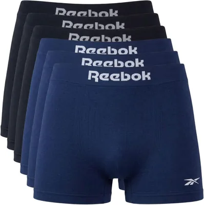 Kit 6 Cuecas Boxer Reebok Poliamida Toque Gelado Sem Costuras Dry Fit - Melhor Preço