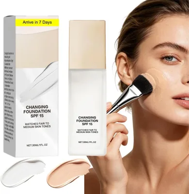 Nuovo Mira Glow Fondotinta Pelli Mature 2026 SPF15 Adattivo Cambia Colore con Pennello Copre