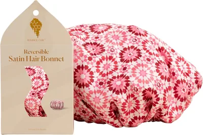 Bounce Curl Reversible Satin Hair Bonnet - Reduce Friction & Frizz