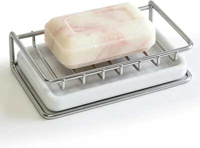 Tvålhållare i rostfritt stål - självhäftande och snabbtorkande, perfekt för badrum och kök - Best Deal